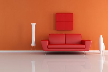 red and orange loving room